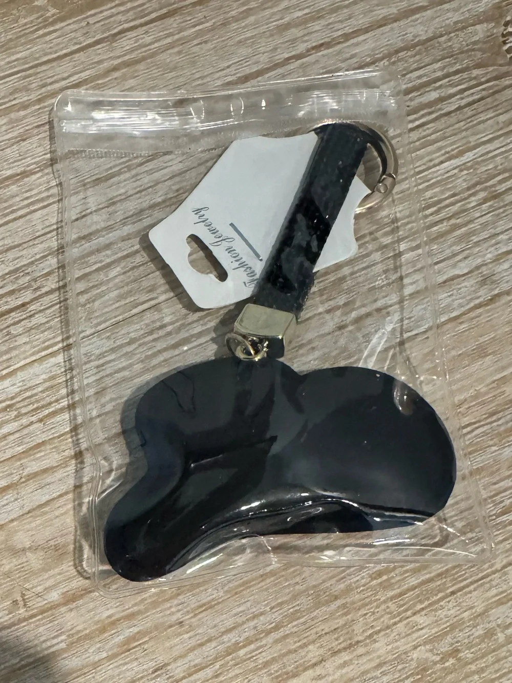 Sparkling Black Cowboy Hat Keychain or Bag Charm - Picture 2 of 3